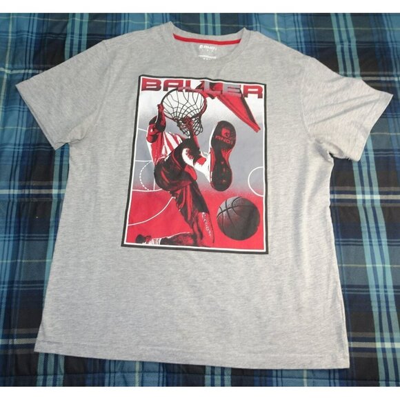 AND1 Gray Baller Dunking T-Shirt Large - Picture 1 of 7